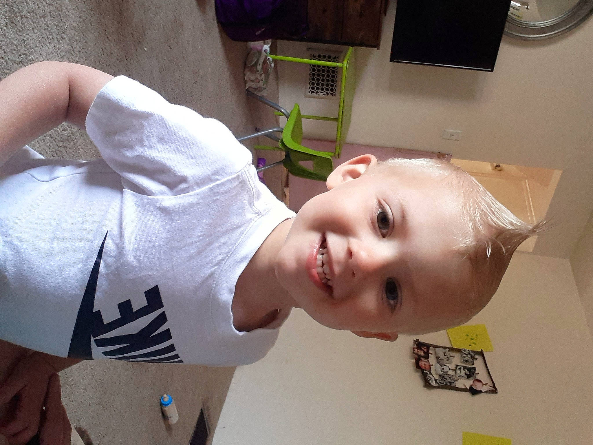 Jordan joined the competition — help win amazing prizes! chest, child, elbow, eyebrow, eyelash, eyewear, flooring, forehead, fun, happy, head, joy, mammal, mechanical_fan, mouth, nose, person, room, sleeve, smile