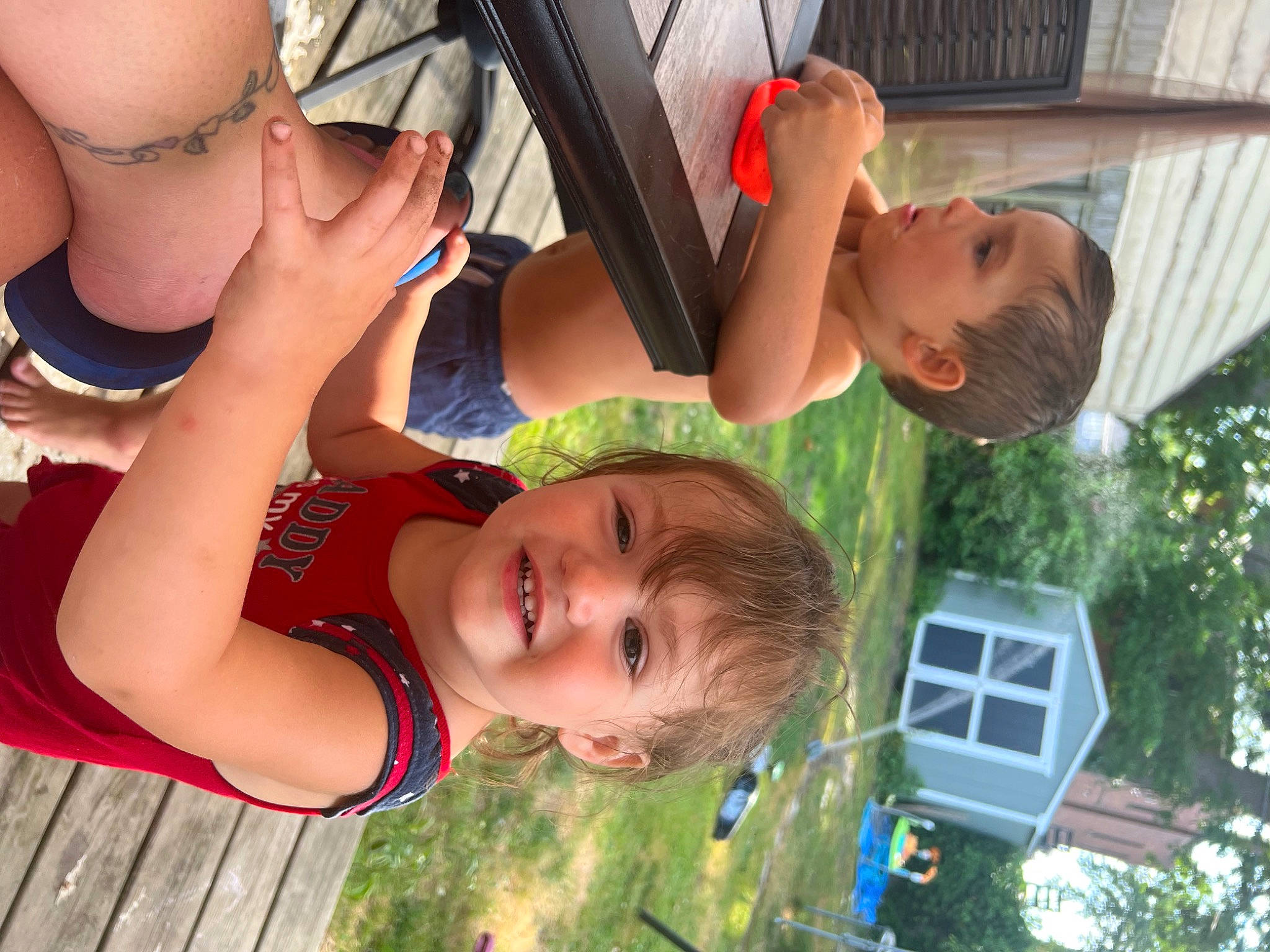 Alena joined the competition — help win amazing prizes! child, community, fun, grass, green, happy, joy, leaf, leisure, light, mouth, person, photograph, public_space, skin, smile, snapshot, summer, toddler, tree