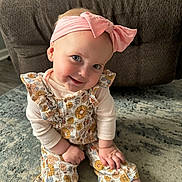 Peyton joined the competition — help win amazing prizes! accessories, baby, bracelet, clothing, couch, cushion, face, furniture, happy, head, headband, homedecor, jewelry, pants, person, photography, portrait, sitting, sleeve, smile