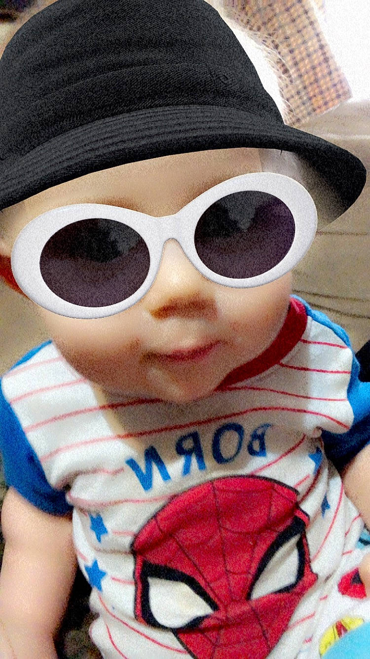 Deacon joined the competition — help win amazing prizes! blue, cap, cheek, cool, eyebrow, eyewear, forehead, glasses, goggles, happy, headgear, headwear, lip, mammal, nose, person, pink, street_fashion, sunglasses, textile