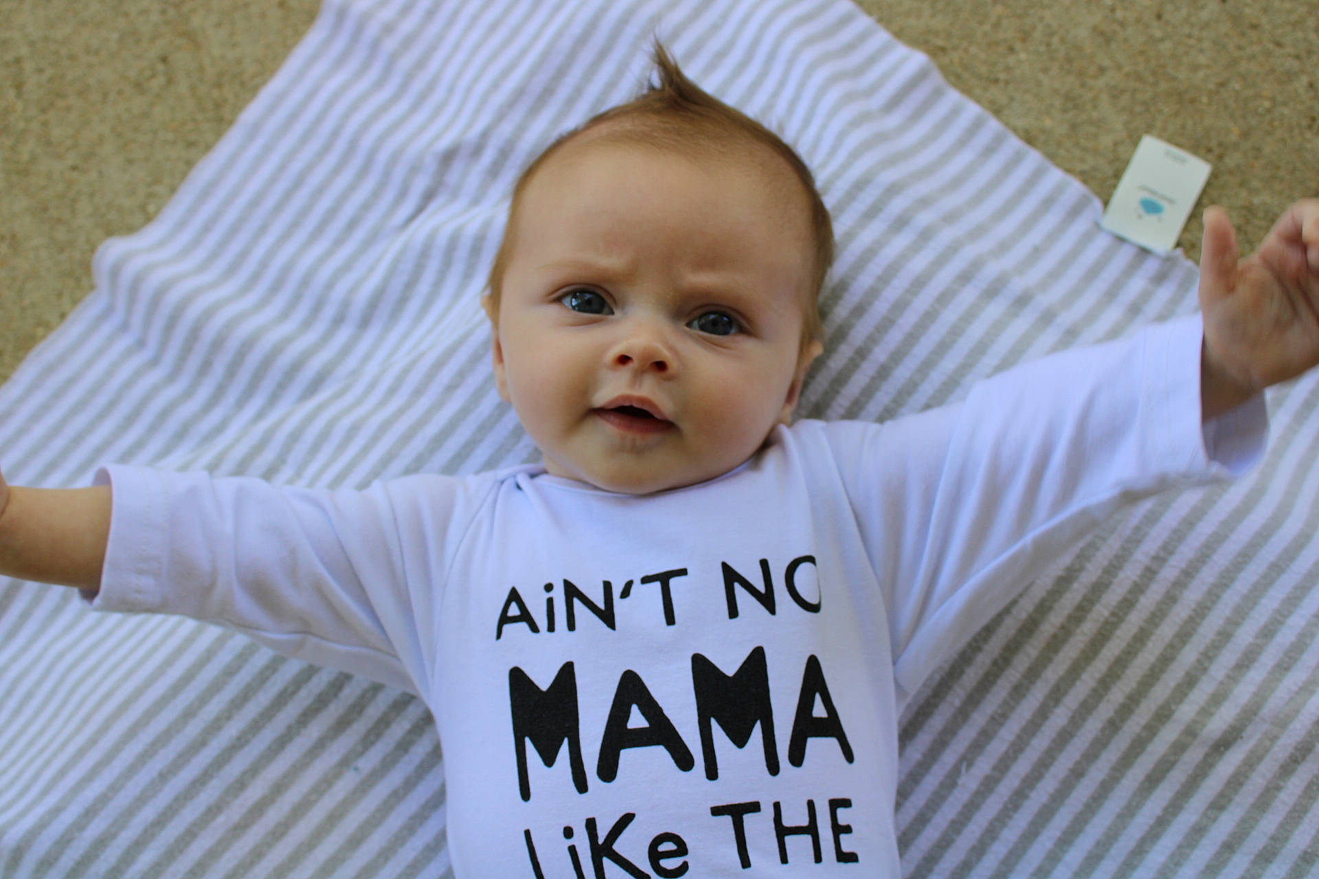 Mac joined the competition — help win amazing prizes! baby, baby_toddler_clothing, cheek, child, comfort, facial_expression, finger, fun, gesture, happy, mammal, nose, people, person, product, skin, sleeve, smile, t_shirt, toddler