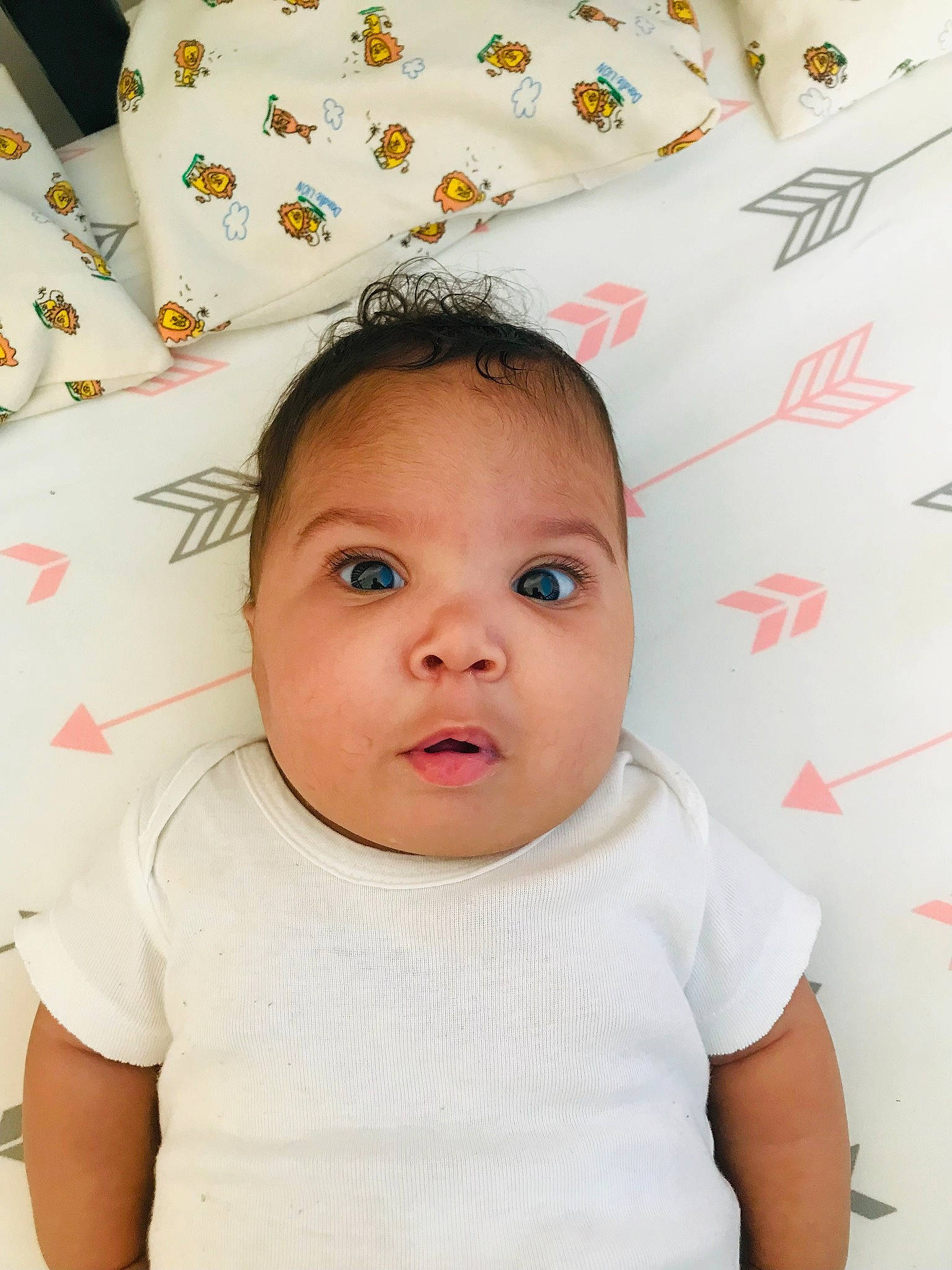 Ryelle-marie joined the competition — help win amazing prizes! baby, baby_toddler_clothing, cheek, child, eye, eyebrow, eyelash, facial_expression, forehead, hair, happy, linens, lip, nose, person, pink, skin, sleeve, textile, toddler