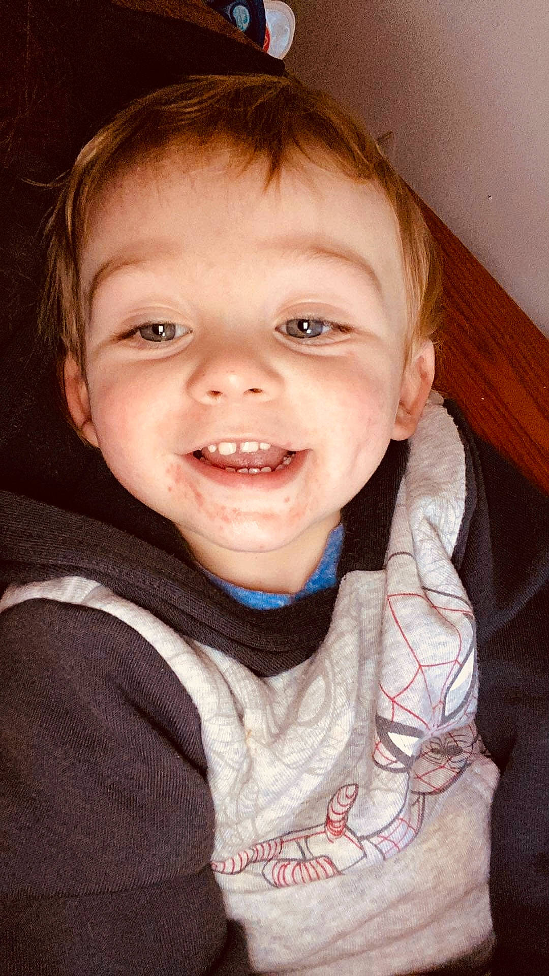 Major is registered to the contest to win money with this photo: baby_toddler_clothing, cheek, ear, eyebrow, eyelash, flash_photography, forehead, fun, happy, iris, jaw, joy, lip, mouth, nose, outerwear, person, skin, sleeve, smile