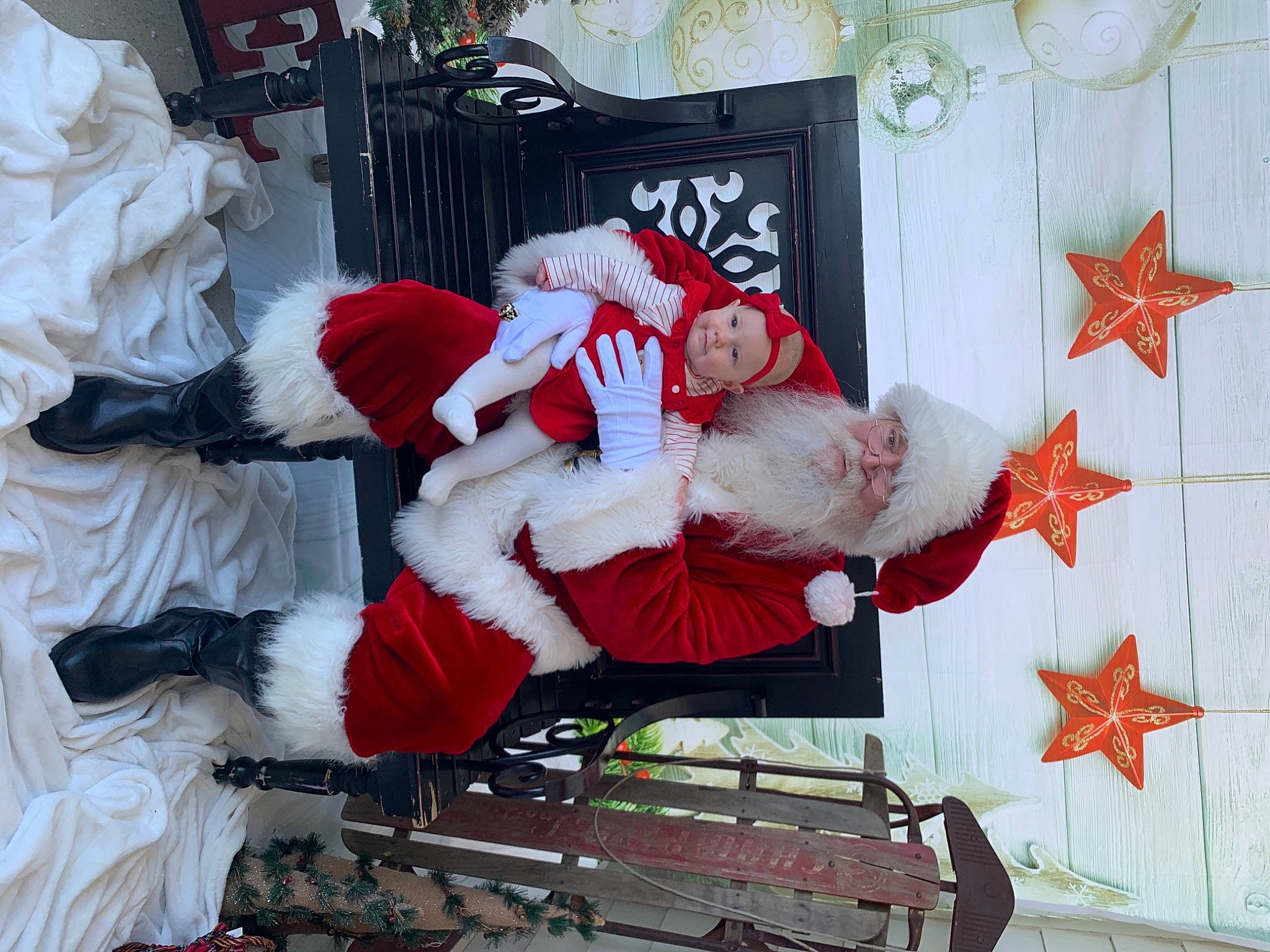 Brooklynn joined the competition — help win amazing prizes! carmine, christmas, christmas_decoration, christmas_eve, costume, event, fictional_character, fur, headwear, holiday, interior_design, lap, person, photograph, red, room, santa_claus, snapshot, textile, tradition