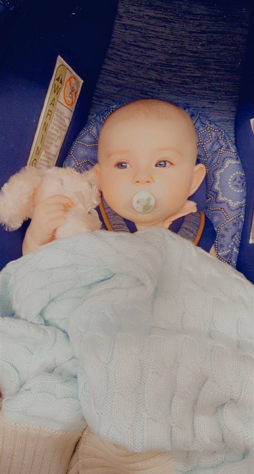 Finley joined the competition — help win amazing prizes! baby, baby_products, baby_sleeping, baby_toddler_clothing, bedding, cheek, child, chin, comfort, eye, eyebrow, fun, iris, linens, nose, person, room, sitting, skin, thumb