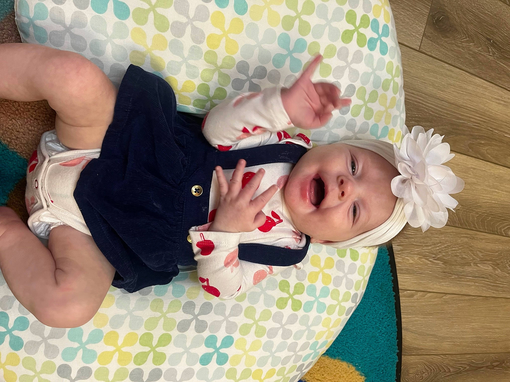 Remi joined the competition — help win amazing prizes! baby, baby_products, baby_toddler_clothing, child, comfort, face, facial_expression, foot, happy, head, human_leg, pattern, person, product, skin, sleeve, smile, sock, textile, thigh