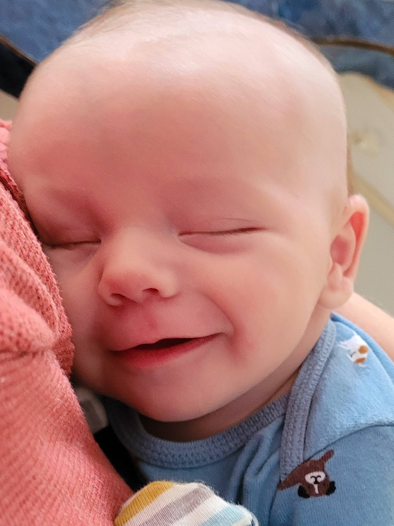 Theo joined the competition — help win amazing prizes! baby, baby_toddler_clothing, cheek, child, comfort, ear, eyebrow, eyelash, fun, happy, iris, magenta, mouth, nose, person, product, skin, sleeve, smile, thumb