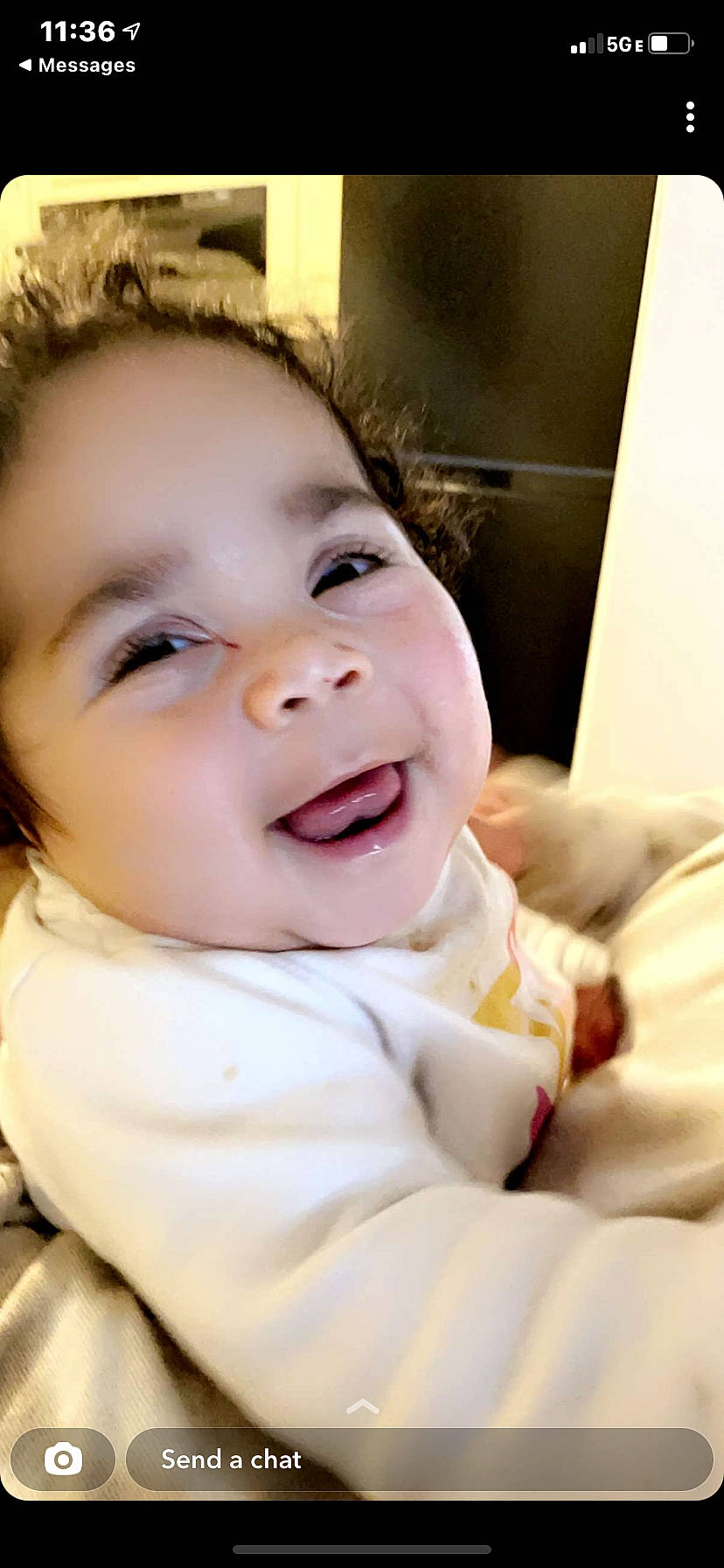 Penelope joined the competition — help win amazing prizes! baby, baby_laughing, baby_toddler_clothing, cheek, child, chin, eyebrow, flash_photography, fun, gesture, happy, iris, lip, mouth, nose, person, skin, sleeve, smile, toddler