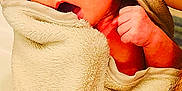 Luna joined the competition — help win amazing prizes! baby, infant, towel, wrapped, bath_time, cute, face, expression, skin, hand, newborn, child, portrait, soft, fluffy, indoors, person, young, caring, warm