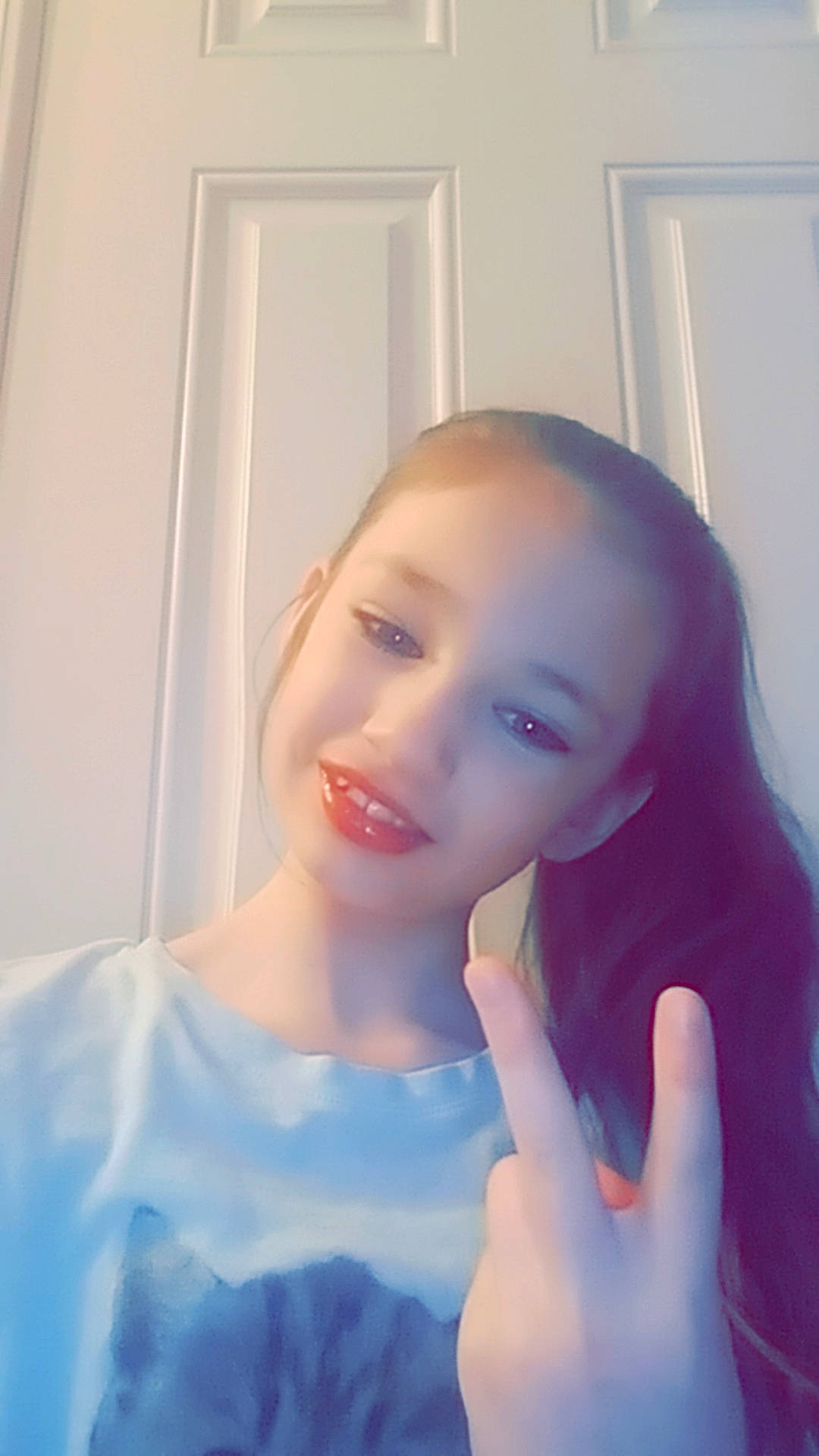 Mollie joined the competition — help win amazing prizes! beauty, blond, blue, cheek, chin, eye, eyebrow, face, forehead, hair, hairstyle, head, jaw, joy, lip, long_hair, nose, person, pink, selfie