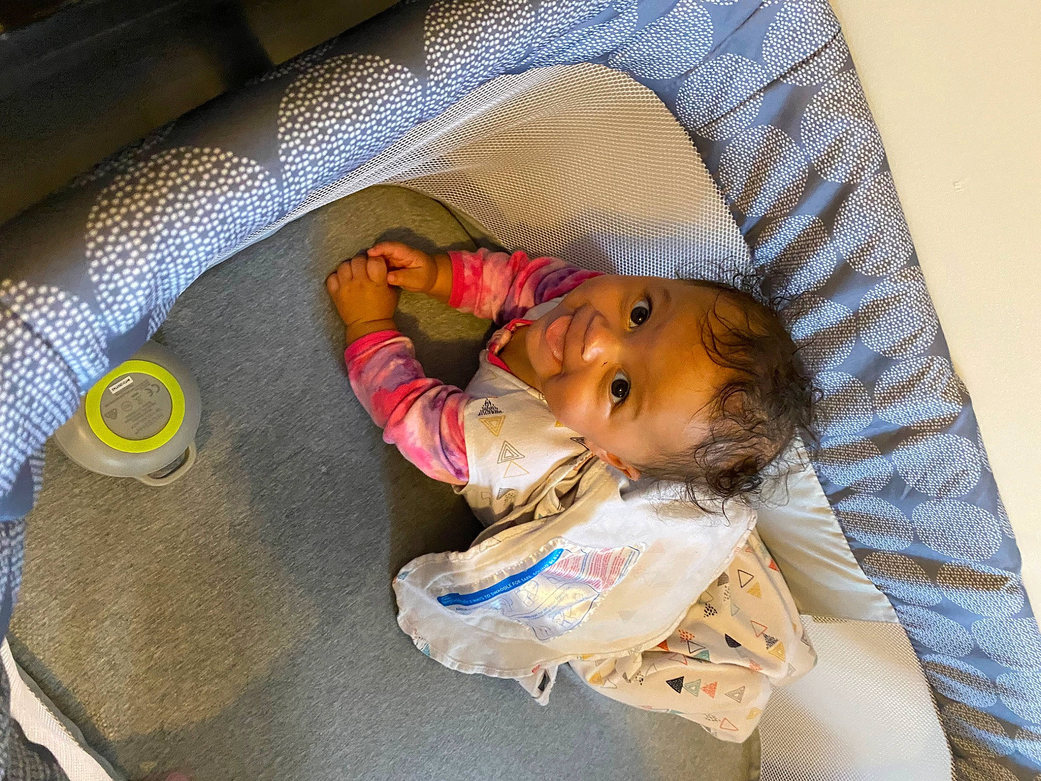 Braelyn joined the competition — help win amazing prizes! baby, baby_carriage, baby_products, baby_safety, baby_toddler_clothing, car_seat, child, circle, comfort, infant_bed, linens, nap, packing_materials, pattern, person, plastic_bag, room, sleep, toddler