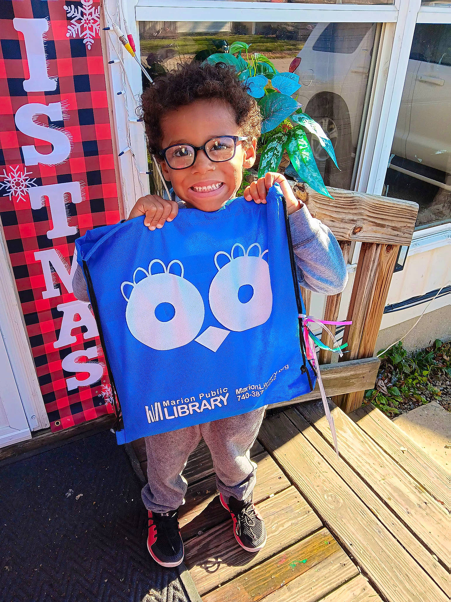 Kendrick joined the competition — help win amazing prizes! baby_toddler_clothing, child, costume, denim, electric_blue, eyewear, fashion_design, font, fun, happy, pattern, person, plant, sleeve, smile, standing, t_shirt, textile, toddler, vision_care