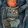 Simon is registered to the contest to win money with this photo: baby, newborn, sleeping, blue_pajamas, plush_blanket, cozy, infant, child, cute, soft, warm, peaceful, resting, indoor, portrait, face, clothing, sock, blanket, comfort