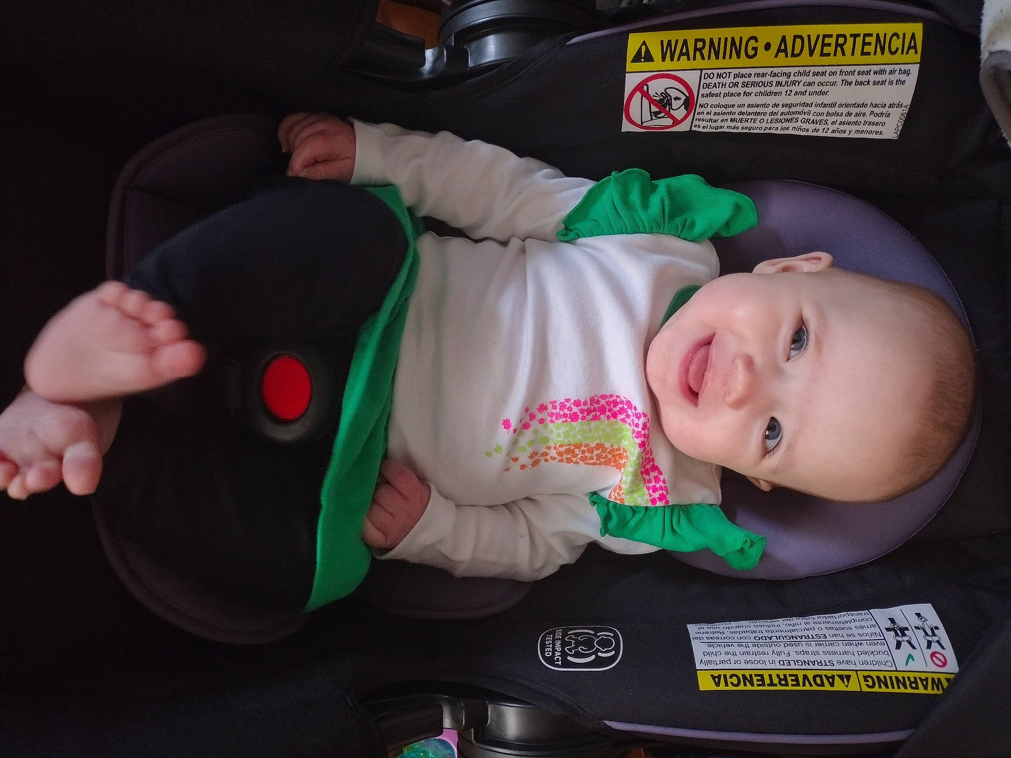 Faith is registered to the contest to win money with this photo: baby, baby_carriage, baby_in_car_seat, baby_products, baby_safety, baby_toddler_clothing, bag, car_seat, child, comfort, gesture, joy, lap, luggage_and_bags, person, product, sitting, smile, toddler, wrist