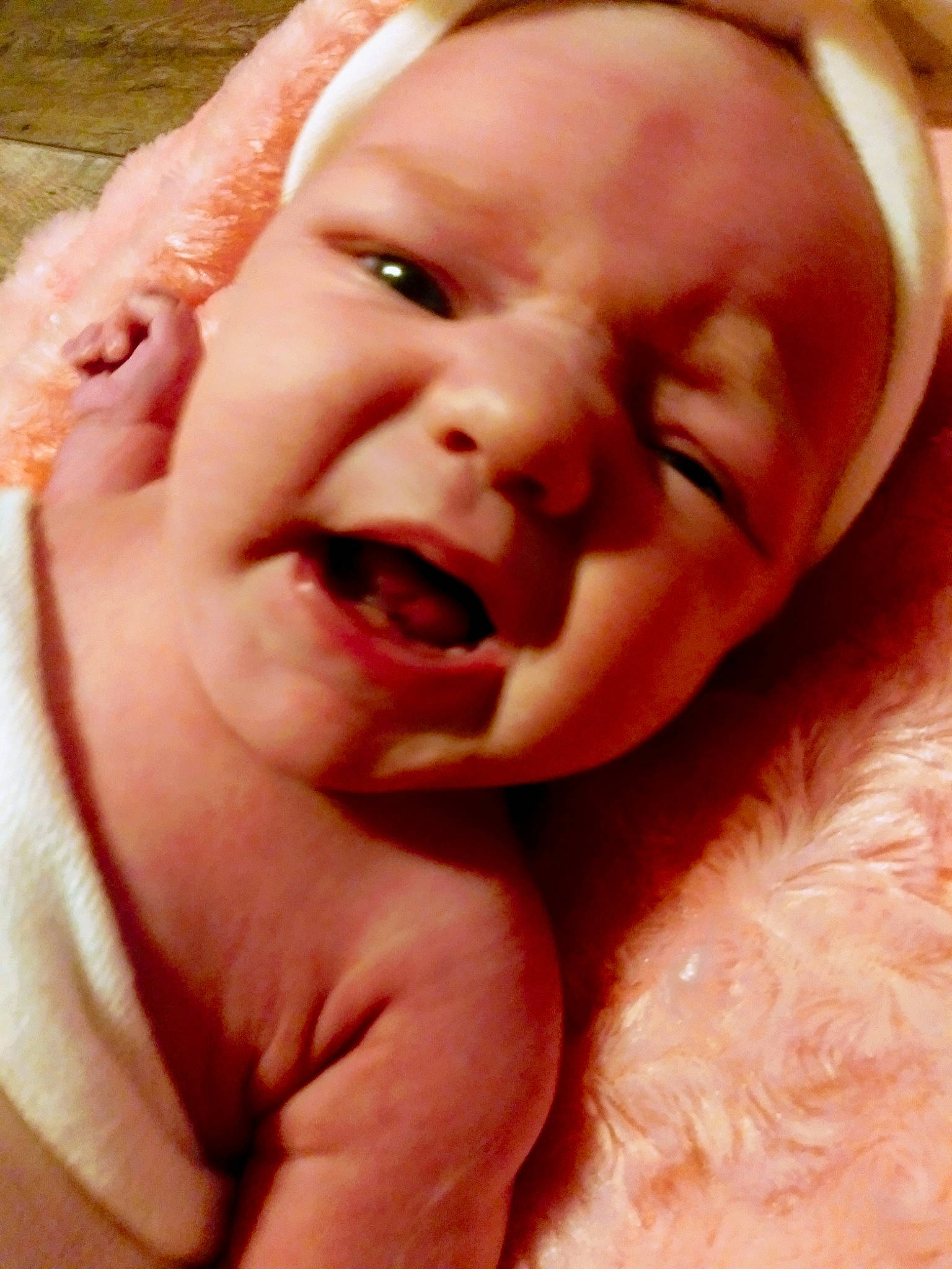 Lakyn is registered to the contest to win money with this photo: baby, baby_crying, baby_laughing, baby_making_funny_faces, cheek, child, chin, close_up, face, facial_expression, happy, head, laugh, lip, mouth, muscle, nose, person, skin, smile