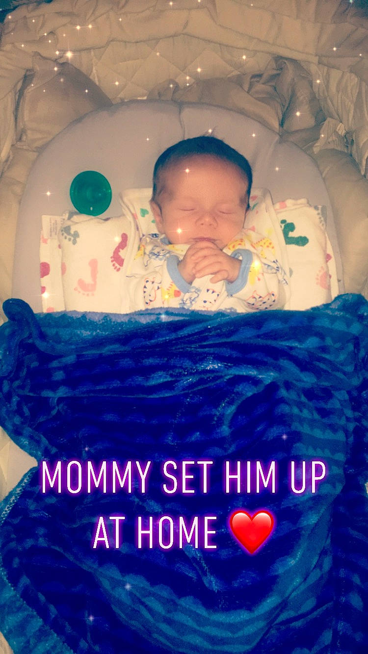 Waylyn joined the competition — help win amazing prizes! baby, bedtime, birth, child, person, photo_caption, sleep, text