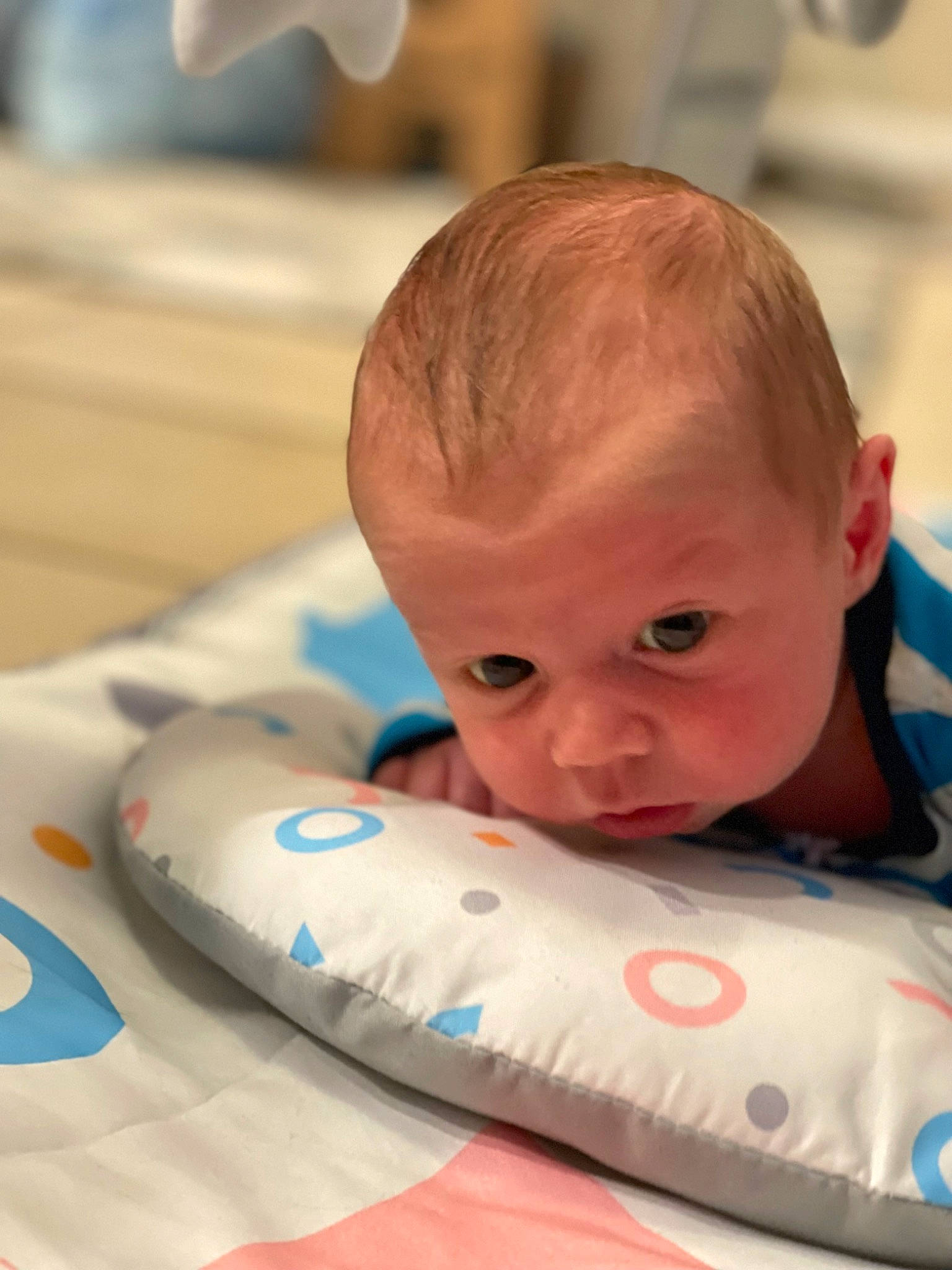 Logan is registered to the contest to win money with this photo: baby, baby_toddler_clothing, carmine, cheek, child, comfort, event, face, fun, happy, leisure, person, room, sitting, skin, t_shirt, toddler