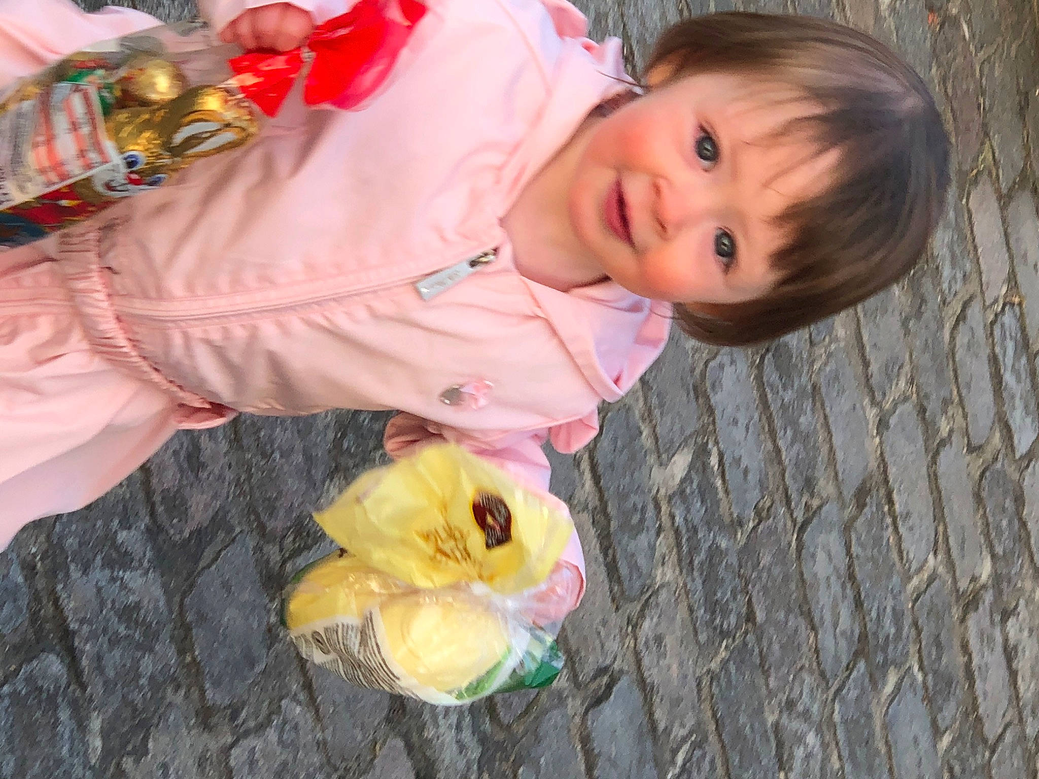 Alexine participe au concours pour gagner de l'argent avec cette photo : baby, baby_toddler_clothing, beauty, child, eye, fawn, fun, grass, happy, leaf, person, petal, pink, plant, sitting, smile, stuffed_toy, toddler, toy, tree