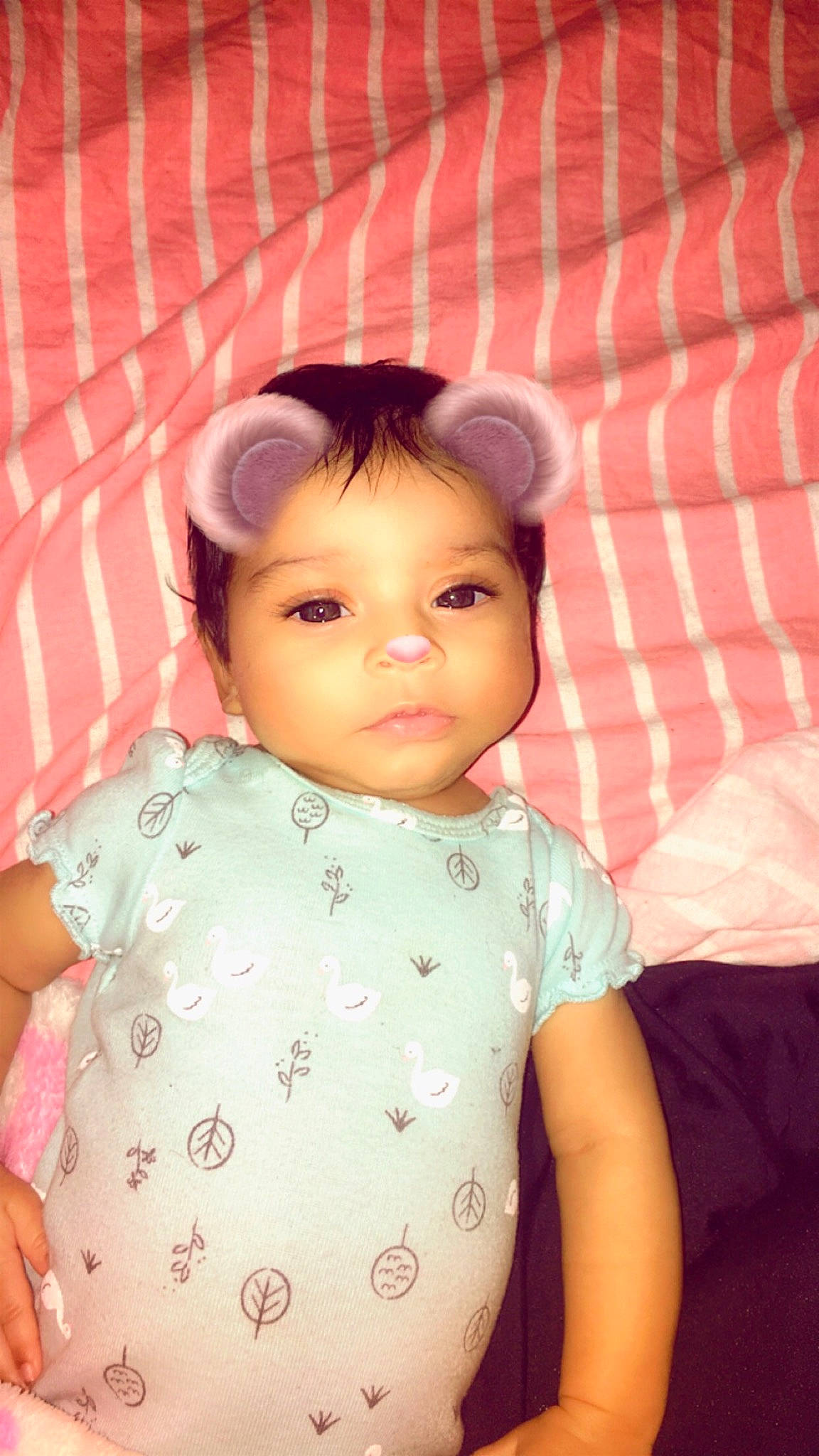 Meilani joined the competition — help win amazing prizes! baby, beauty, black_hair, cheek, child, daughter, eye, face, forehead, happy, head, lip, person, pink, skin, smile, toddler