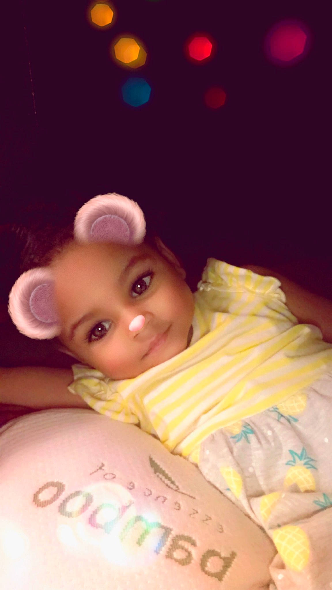 Karmen joined the competition — help win amazing prizes! baby, beauty, bedtime, cheek, child, person, pink, skin, smile, toddler, yellow