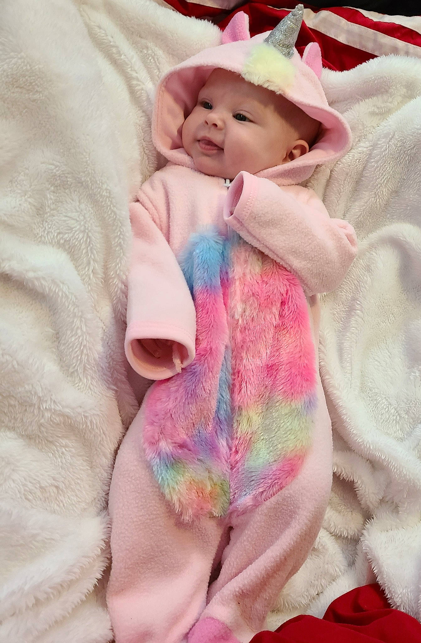 Zelda joined the competition — help win amazing prizes! baby, baby_products, baby_sleeping, baby_toddler_clothing, bedding, child, comfort, face, happy, hat, headwear, linens, magenta, pattern, peach, person, pink, skin, sleeve, t_shirt