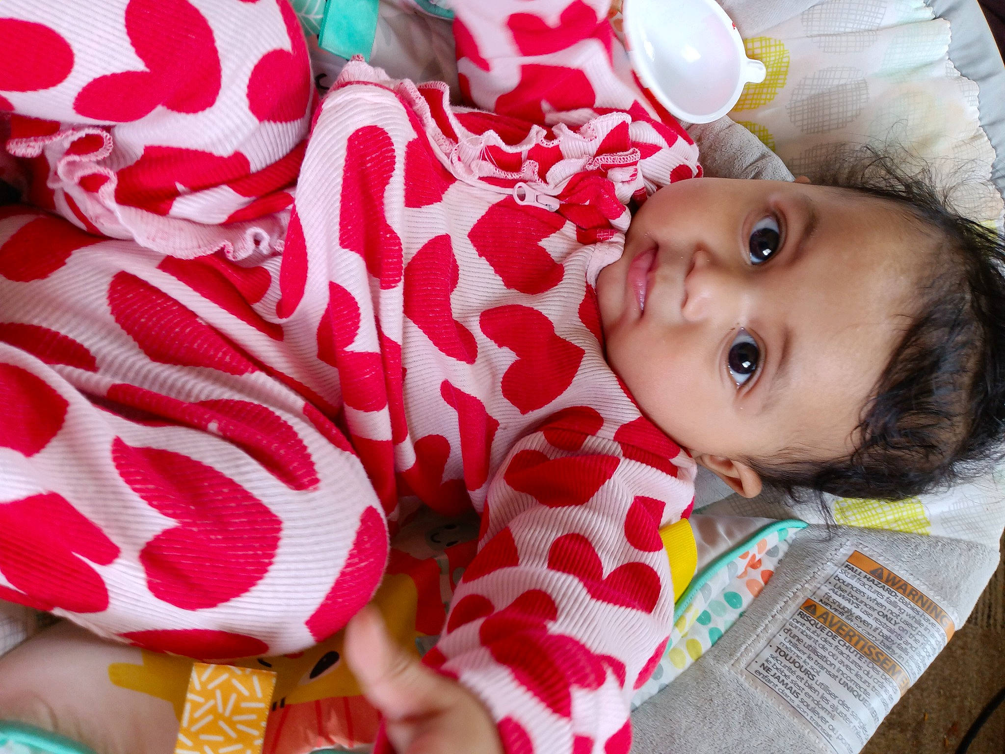 Ashanti joined the competition — help win amazing prizes! baby, baby_products, baby_toddler_clothing, carmine, child, christmas, event, happy, hat, head, holiday, linens, pattern, person, pink, skin, sleeve, sock, textile, toddler