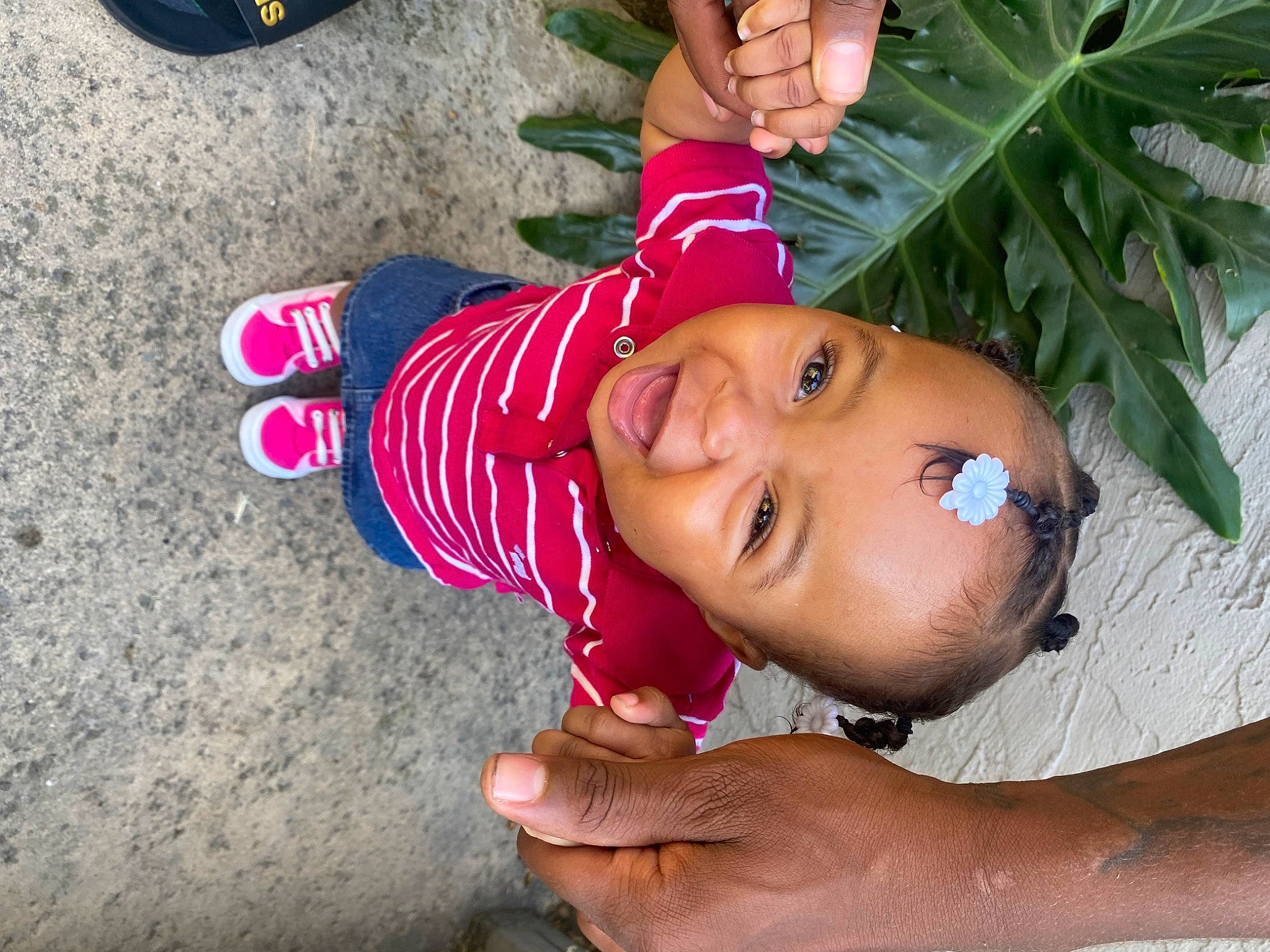 Kayoni joined the competition — help win amazing prizes! baby_toddler_clothing, carmine, child, finger, foot, fun, grass, happy, hat, human_leg, mouth, nail, person, plant, skin, smile, sun_hat, terrestrial_plant, thumb, toddler
