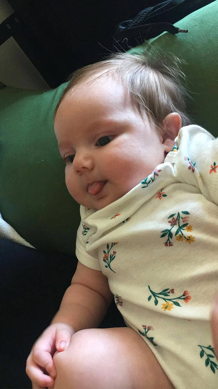 Suzannah joined the competition — help win amazing prizes! arm, baby, baby_toddler_clothing, cheek, comfort, finger, hair, hand, happy, human_body, iris, joint, lip, mouth, muscle, neck, nose, person, skin, sleeve