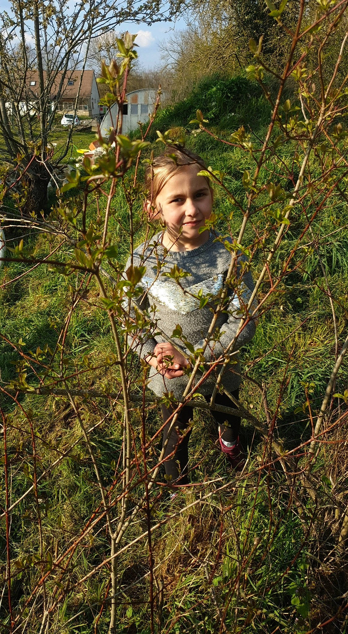 Evine participe au concours pour gagner de l'argent avec cette photo : branch, eye, face, fawn, forest, grass, grass_family, happy, joy, people_in_nature, person, plant, plant_community, shrub, smile, terrestrial_plant, toddler, tree, twig, vegetation