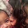 Amore joined the competition — help win amazing prizes! baby, child, woman, kiss, smile, curly_hair, pink_clothing, blanket, cozy, affection, face, closeup, family, love, portrait, skin, cuddle, happy, indoor, person