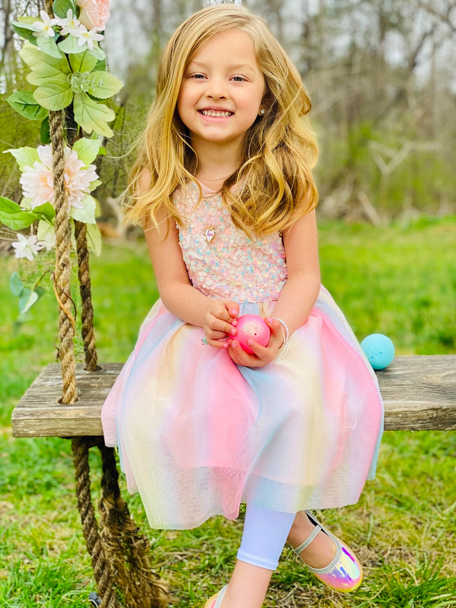 Kameryn is registered to the contest to win money with this photo: botany, clothing, dress, eye, face, facial_expression, footwear, green, hair, hairstyle, happy, joy, leg, nature, people_in_nature, person, photograph, plant, shoe, shoulder
