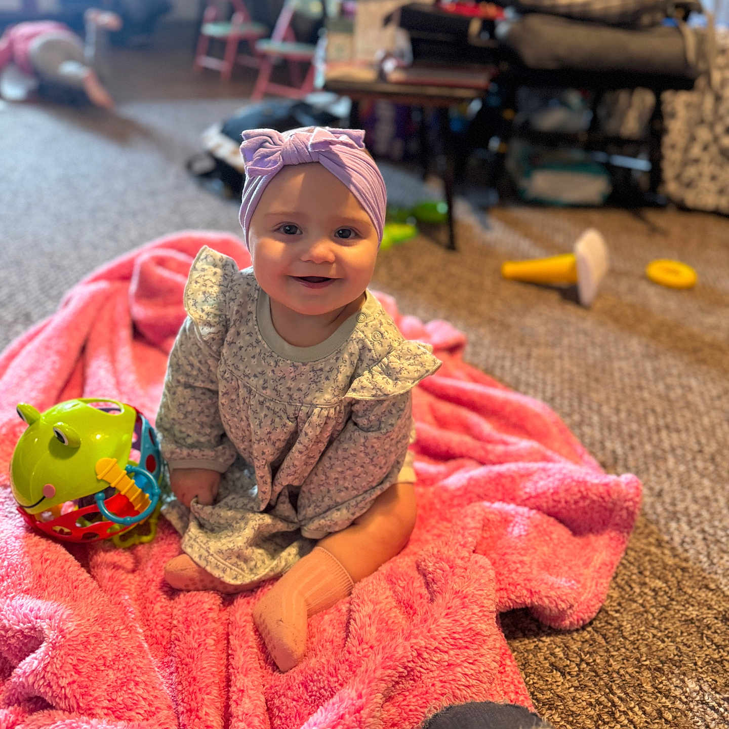 Journiee is registered to the contest to win money with this photo: baby, blanket, bonnet, boy, cap, child, clothing, couch, face, furniture, hat, head, male, person, photography, portrait, sitting, towel, toy, wood