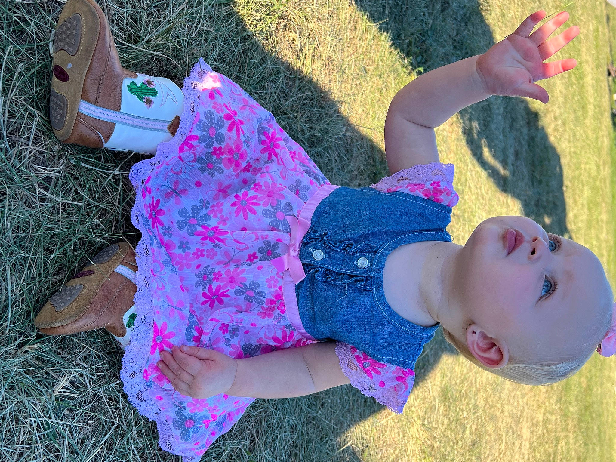 Haven joined the competition — help win amazing prizes! baby_toddler_clothing, child, fun, grass, grass_family, green, happy, human_leg, leisure, magenta, pattern, people_in_nature, person, pink, plant, purple, smile, textile, thigh, toddler