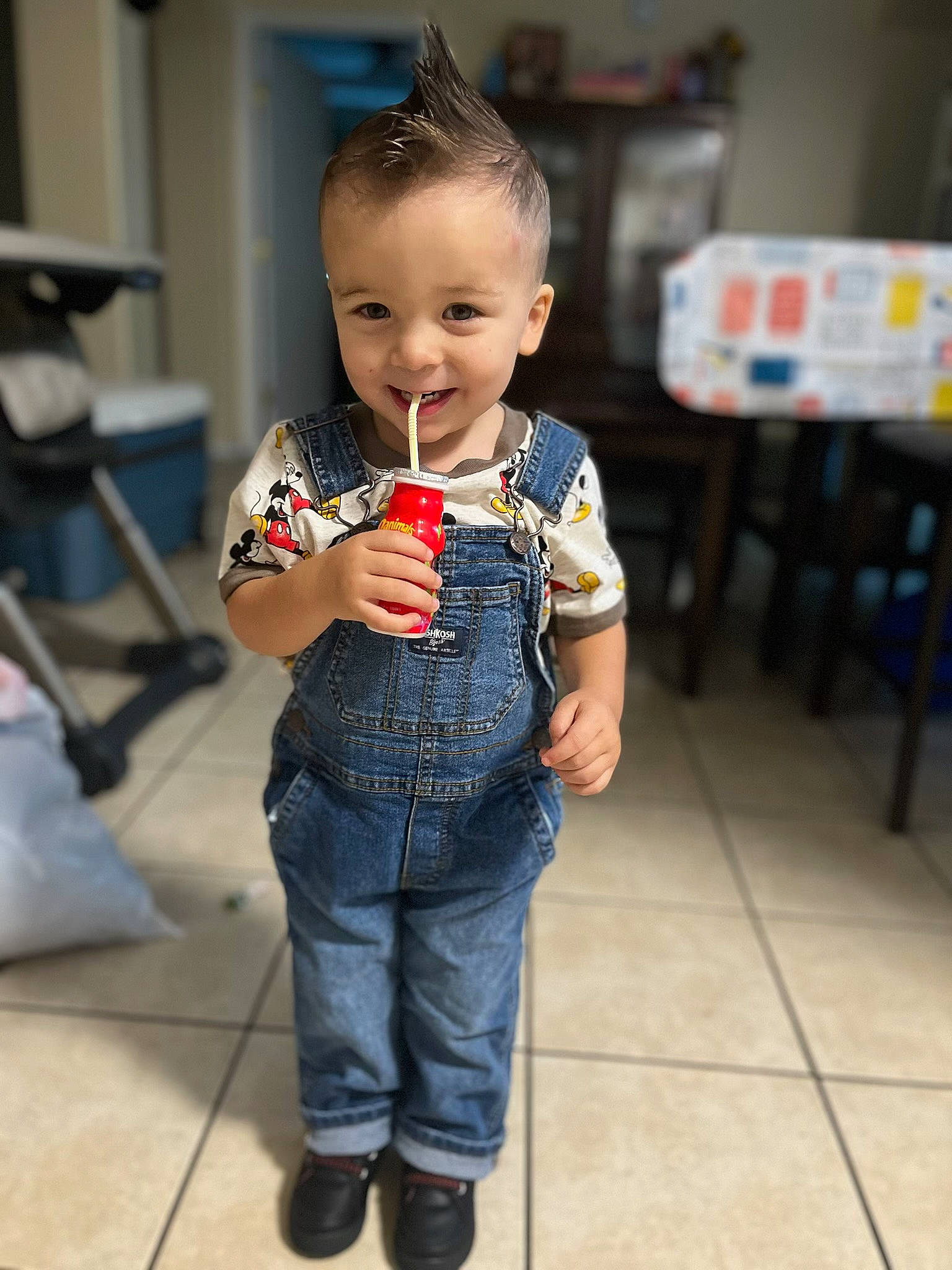 Christian joined the competition — help win amazing prizes! baby, baby_toddler_clothing, chair, child, denim, electric_blue, eye, face, floor, flooring, fun, hair, happy, jeans, joy, person, room, sitting, sleeve, smile