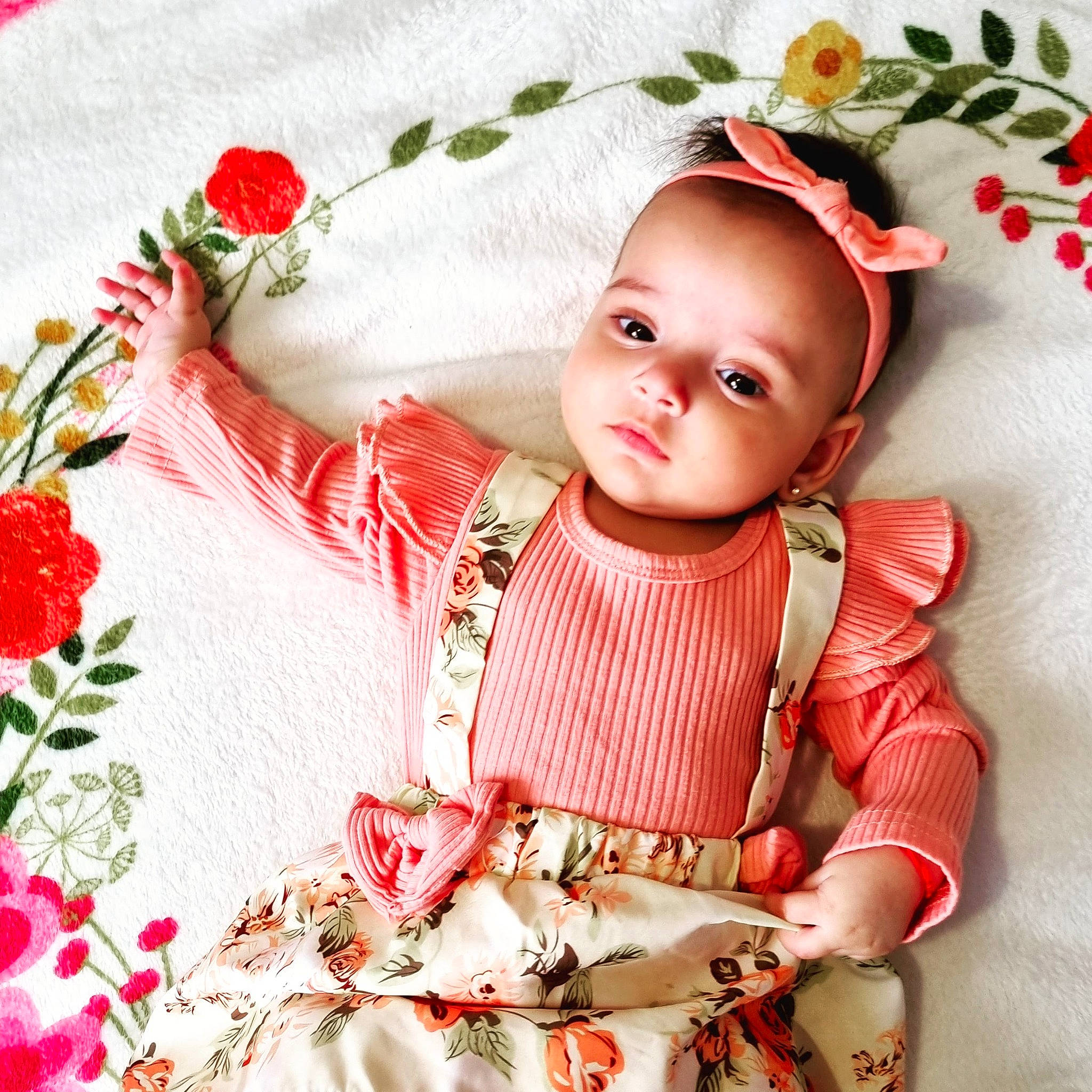 Daria joined the competition — help win amazing prizes! baby, baby_toddler_clothing, child, collar, doll, dress, eye, head, jewellery, outerwear, pattern, peach, person, petal, pink, plant, rose, skin, sleeve, textile