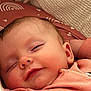 Alayah joined the competition — help win amazing prizes! baby, sleeping, close_up, face, pink_clothing, cartoon_characters, cozy, resting, infant, cute, peaceful, child, portrait, soft_light, indoor, head, expression, skin, young, relaxed