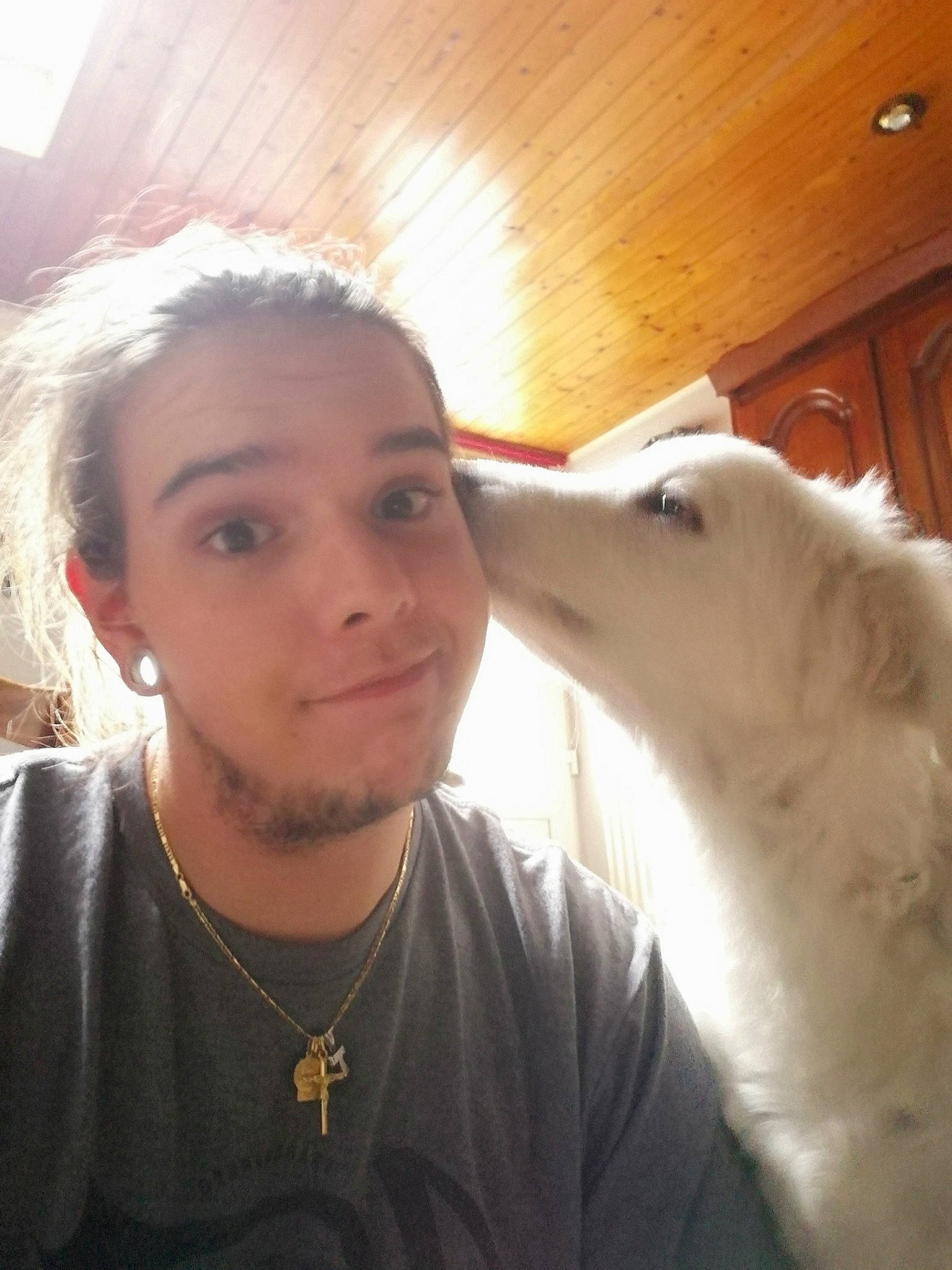 Koda a rejoint le concours — aidez-le/la à gagner de superbes lots ! canidae, ear, eyebrow, face, fawn, head, jaw, neck, nose, person, photography, selfie, smile