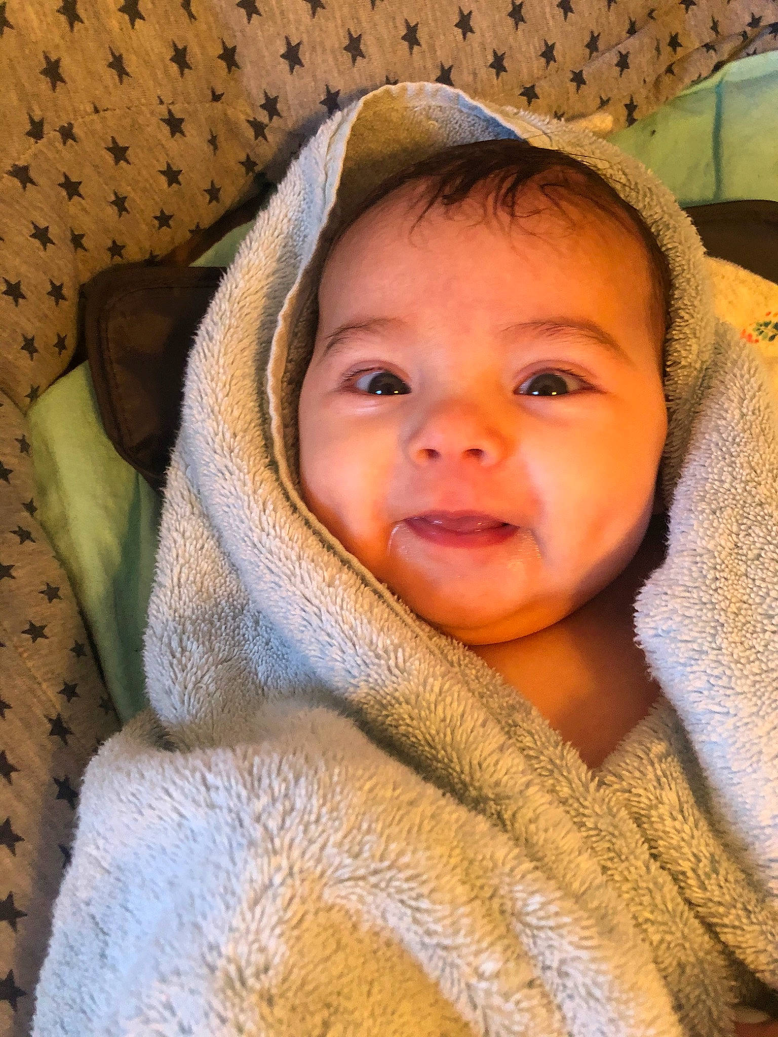 Everlee joined the competition — help win amazing prizes! baby, cheek, child, eye, face, head, linens, nose, person, skin, smile, toddler