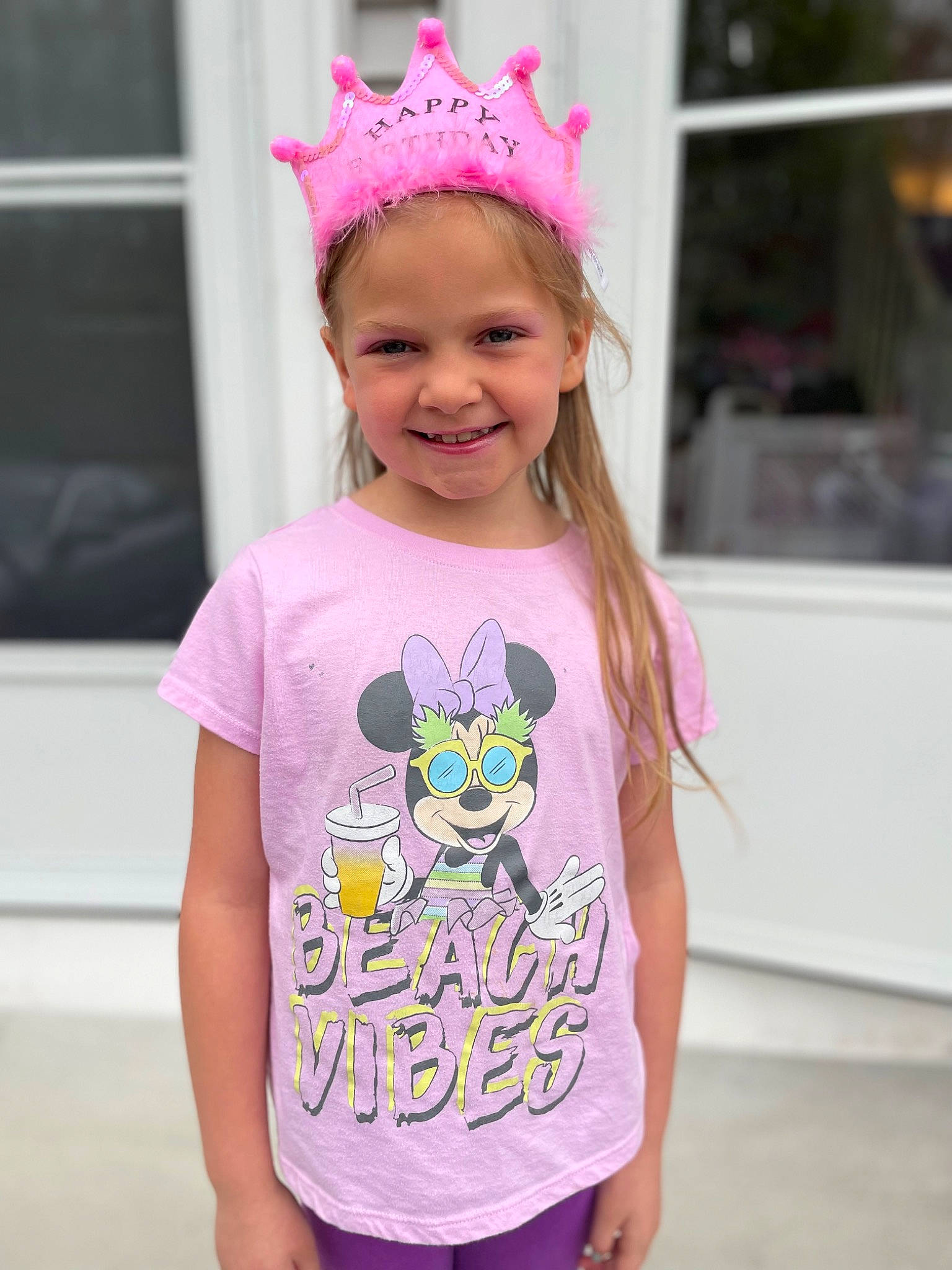 Mya joined the competition — help win amazing prizes! baby_toddler_clothing, cap, clothing, cool, costume_hat, event, fashion_accessory, happy, head, headband, headpiece, joy, magenta, neck, person, pink, purple, sleeve, smile, t_shirt