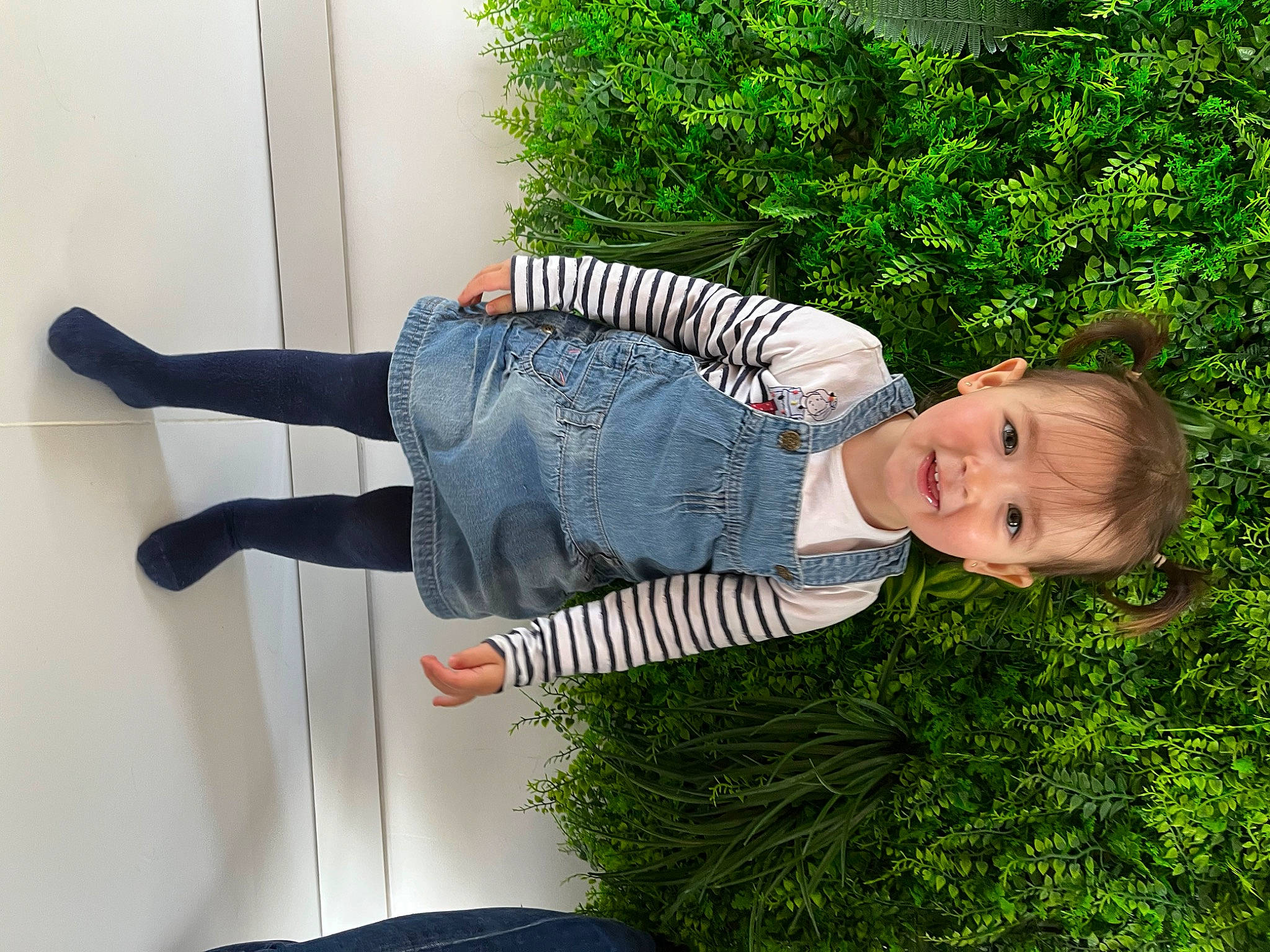 Rose a rejoint le concours — aidez-le/la à gagner de superbes lots ! baby_toddler_clothing, child, fun, garden, grass, happy, joy, pattern, people_in_nature, person, plant, shrub, sitting, smile, thigh, toddler, tree, waist