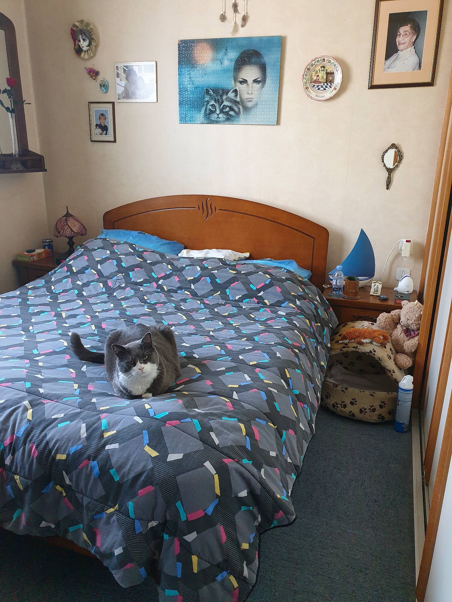 Ivan participe au concours pour gagner de l'argent avec cette photo : bed, bed_frame, bed_sheet, bedding, bedroom, building, duvet, duvet_cover, floor, furniture, home, house, interior_design, linens, mattress, property, real_estate, room, textile, wall