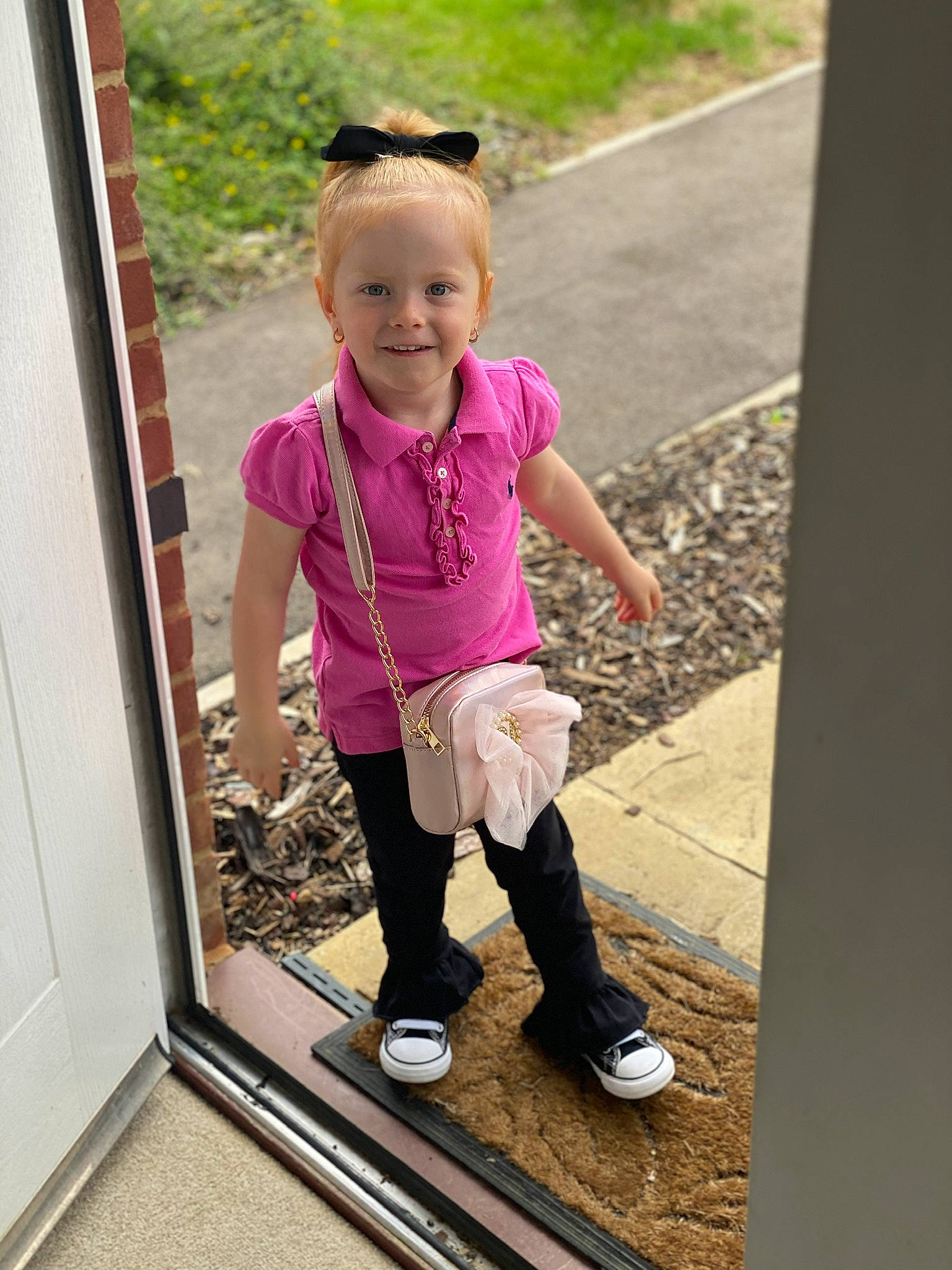 Lyla-rose joined the competition — help win amazing prizes! baby, child, child_model, footwear, joy, outerwear, person, pink, plant, play, recreation, shoe, skin, smile, standing, t_shirt, toddler, vacation