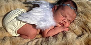 Averie joined the competition — help win amazing prizes! adorable, angel_wings, baby, blanket, closeup, comfort, cute, fabric, headband, infant, lying_down, newborn, outdoor_light, peaceful, portrait, resting, skin, sleeping, small, soft_texture