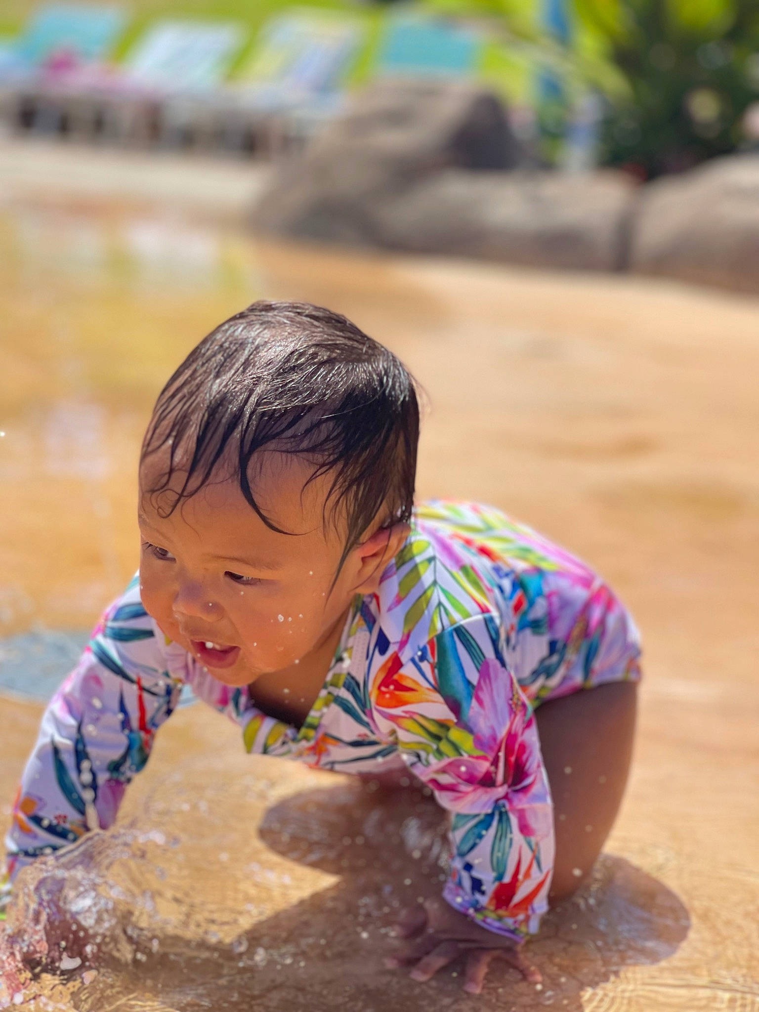 Kealohailawemaliemai is registered to the contest to win money with this photo: bathing, body_of_water, child, eye, face, hair, happy, head, leisure, people_in_nature, people_on_beach, person, recreation, sand, skin, smile, soil, summer, toddler, water