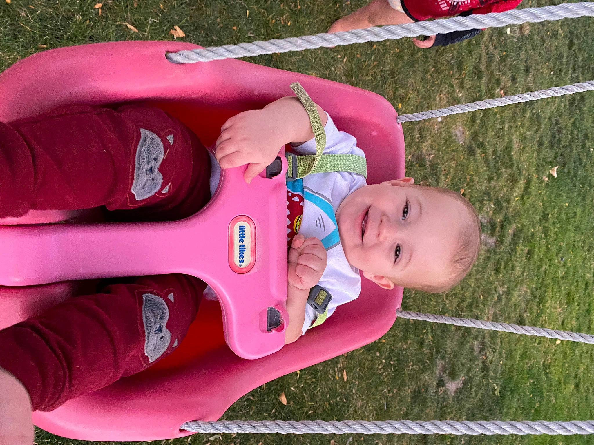 Ezekiel is registered to the contest to win money with this photo: baby, baby_products, baby_toddler_clothing, carmine, child, fun, grass, happy, hat, joy, leisure, magenta, person, pink, plant, recreation, red, toddler, tree, water