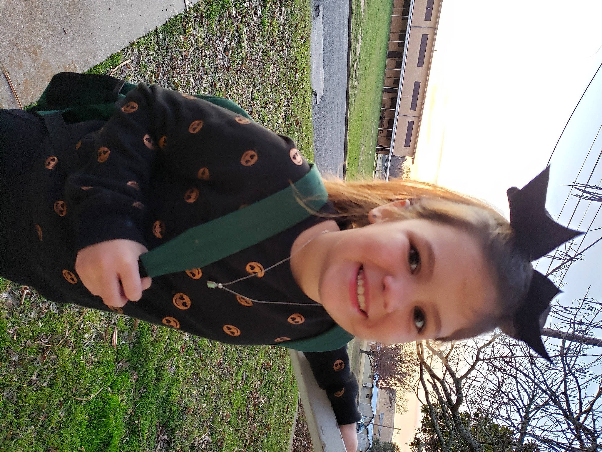 Nevaeh joined the competition — help win amazing prizes! child, grass, joy, person, plant, smile, tree, window