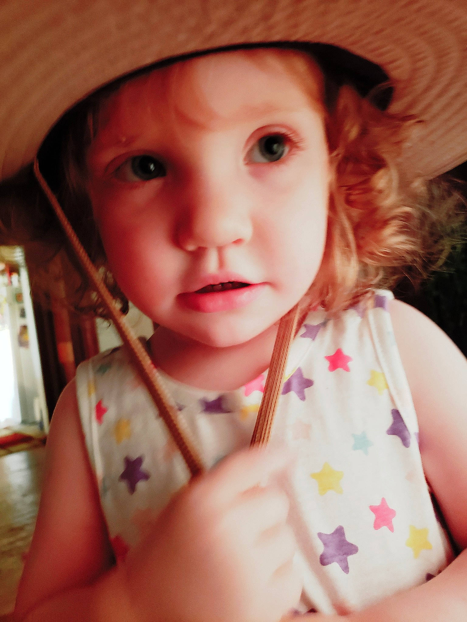 Lily joined the competition — help win amazing prizes! baby, beauty, brown_hair, cheek, child, chin, eye, eyebrow, eyelash, face, fashion_accessory, hat, head, headgear, headwear, lip, nose, person, skin, smile