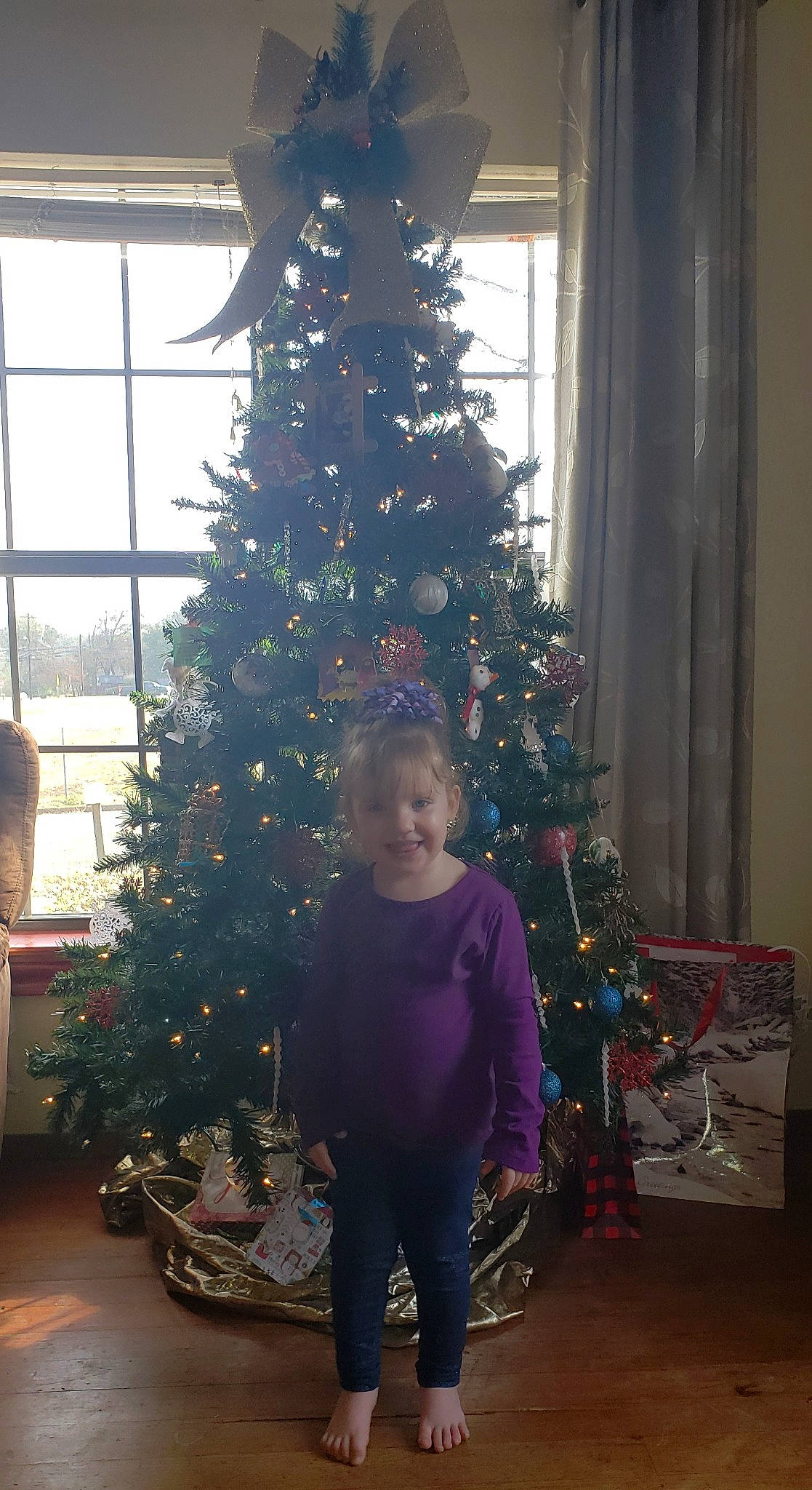 Lily is registered to the contest to win money with this photo: christmas, christmas_decoration, christmas_eve, christmas_ornament, christmas_tree, colorado_spruce, conifer, fir, holiday, holiday_ornament, home, interior_design, joy, leaf, oregon_pine, person, pine_family, plant, spruce, standing