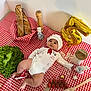 Reven participe au concours pour gagner de l'argent avec cette photo : baby, baguette, balloon, celebration, chef_costume, cherry_tomatoes, cooking, cute, floor, flour, food, infant, kitchen, lettuce, portrait, red_checkered, rolling_pin, tablecloth, toy_mouse, wooden_spoon