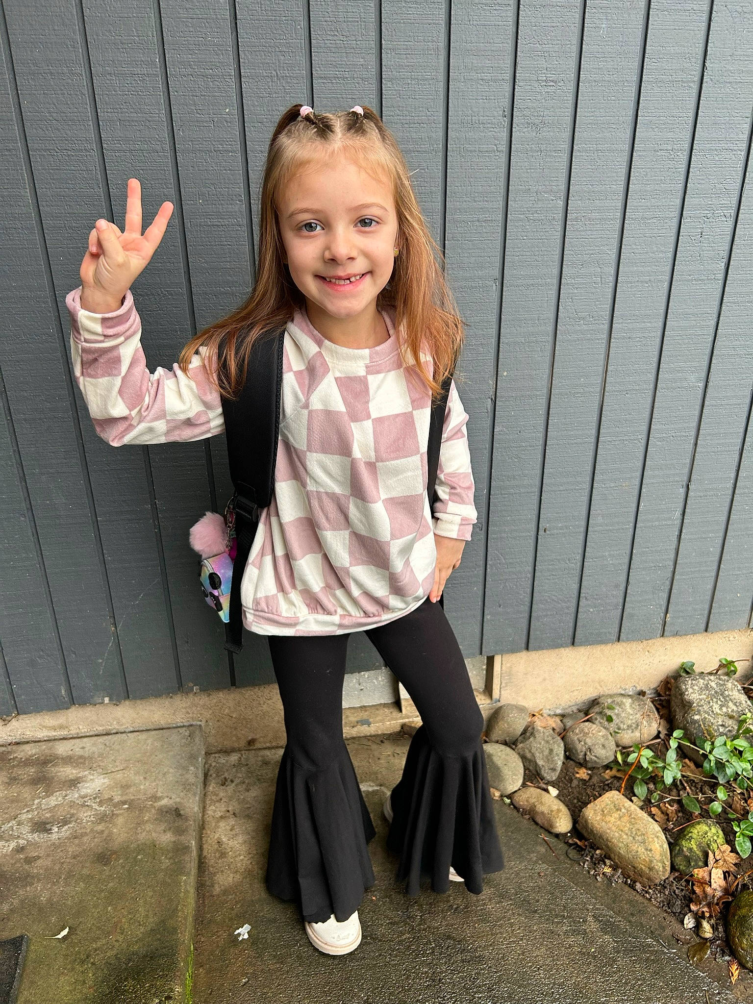 Ariela joined the competition — help win amazing prizes! denim, gesture, grass, hair, happy, human_body, joint, joy, leisure, outerwear, pattern, people_in_nature, person, pink, plant, sleeve, smile, snapshot, standing, t_shirt